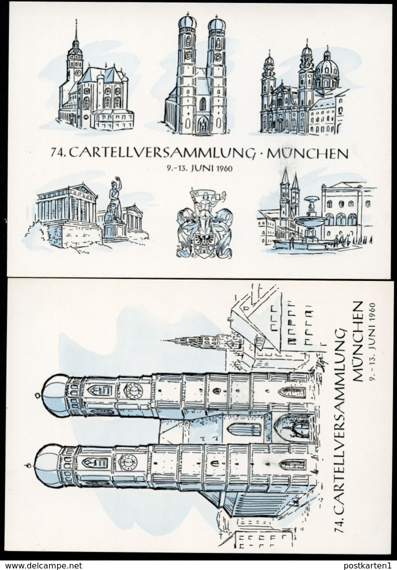 Bund PP17 D2/001  CARTELLVERSAMMLUNG MÜNCHEN 1960  NGK 20,00€ - Private Postcards - Mint