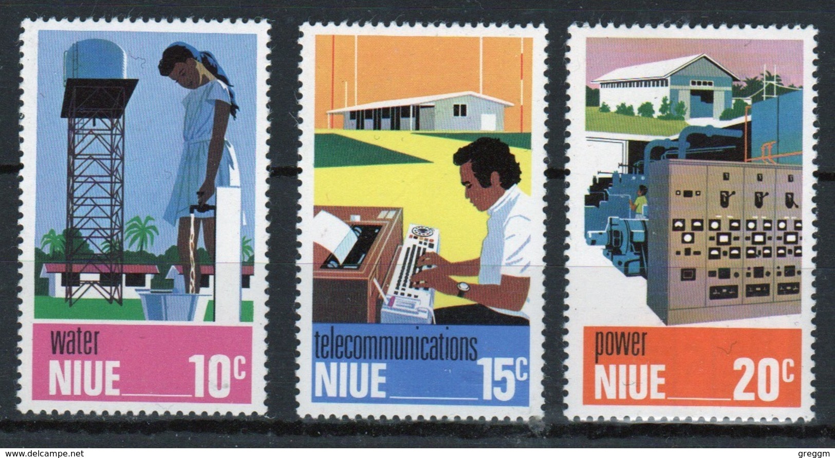 Niue 1976 Set Of Stamps Issued To Celebrate Utilities. - Niue