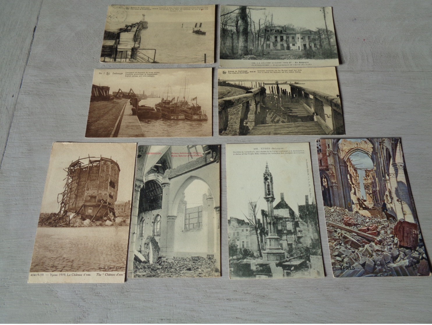 Lot De 20 Cartes Postales De Belgique Guerre  Ruines    Lot Van 20 Postkaarten Van België Oorlog Ruinen - 5 - 99 Cartes