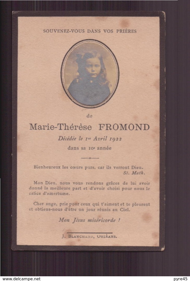 IMAGE DE MARIE THERESE FROMOND - Images Religieuses