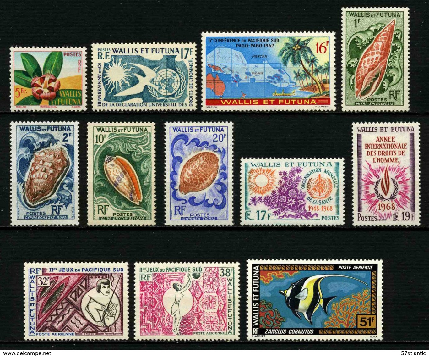 WALLIS ET FUTUNA - LOT DE 12 TIMBRES NEUFS * - Verzamelingen & Reeksen