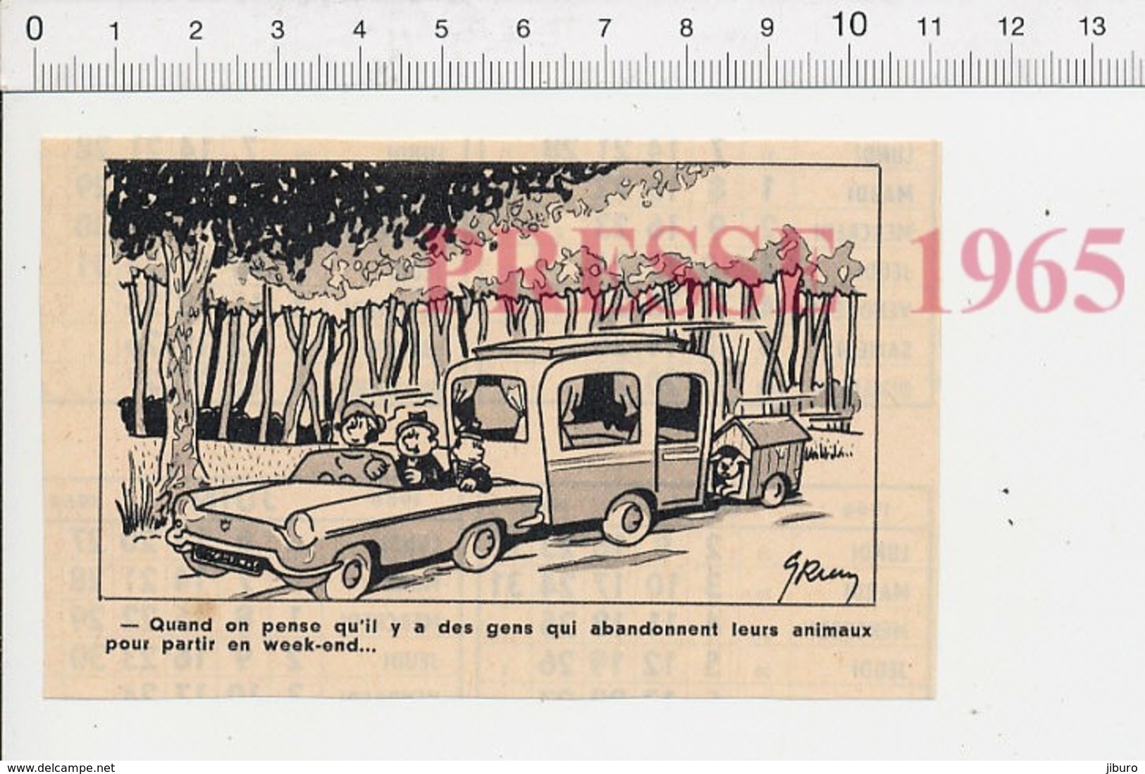 Humour Abandon Des Animaux Sur Route Des Vacances Chien Animal Niche Caravaning Voiture Renault Floride Cabriolet ? PF15 - Non Classés