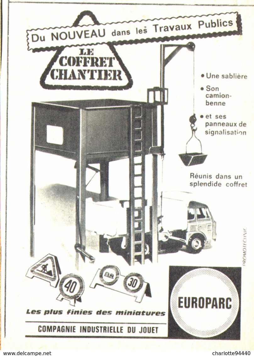 PUB " Coffret Chantier " " EUROPARC " 1962 - Advertising - All Brands