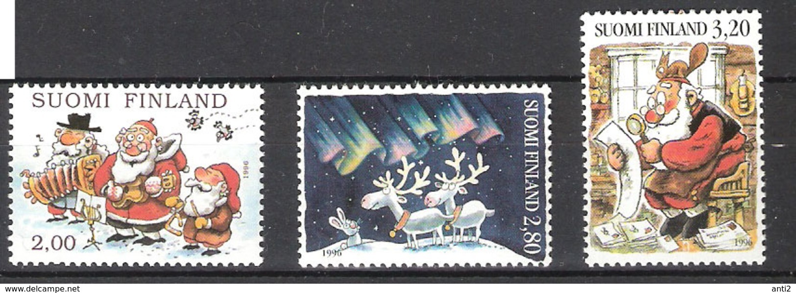 Finland 1996  Christmas. Mi 1365-1367 MNH(**) - Unused Stamps