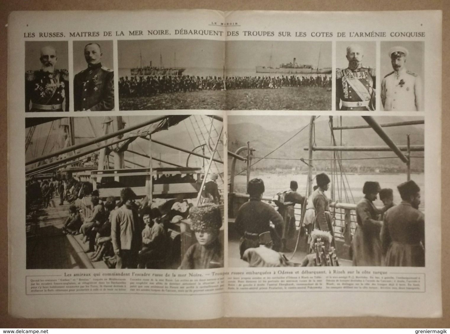 Le Miroir Du 2/07/1916 Le Front De Verdun Sur Les Rives De La Meuse - Troupes Russes En Arménie - Albert 1er - Salonique - Andere & Zonder Classificatie