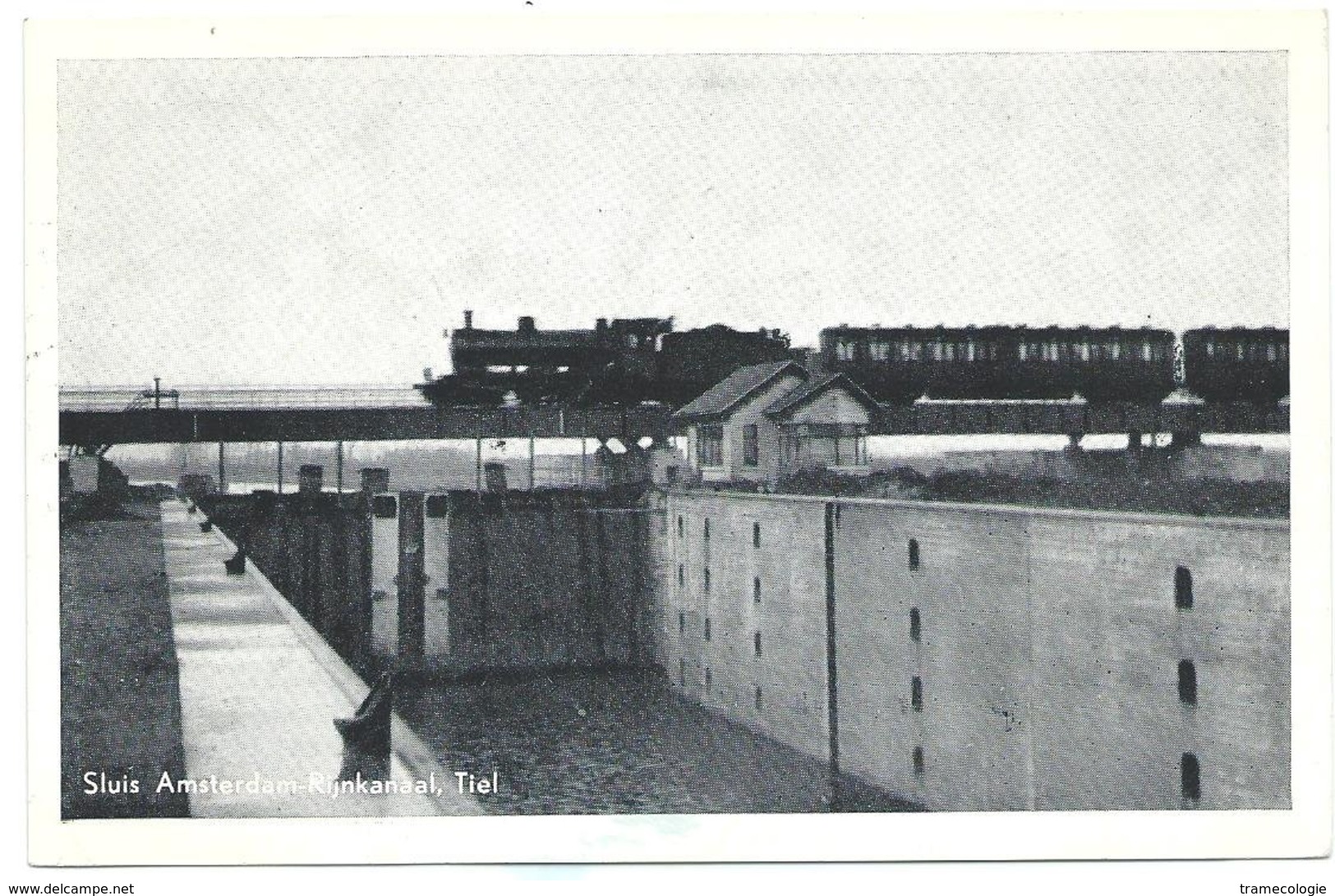 Tiel Train Eisenbahn Amsterdam-Rijnkanaal Sluis Lock écluse Dampf Railway Stoomtrein Chemin De Fer Dampf Betuwe 1952 - Tiel