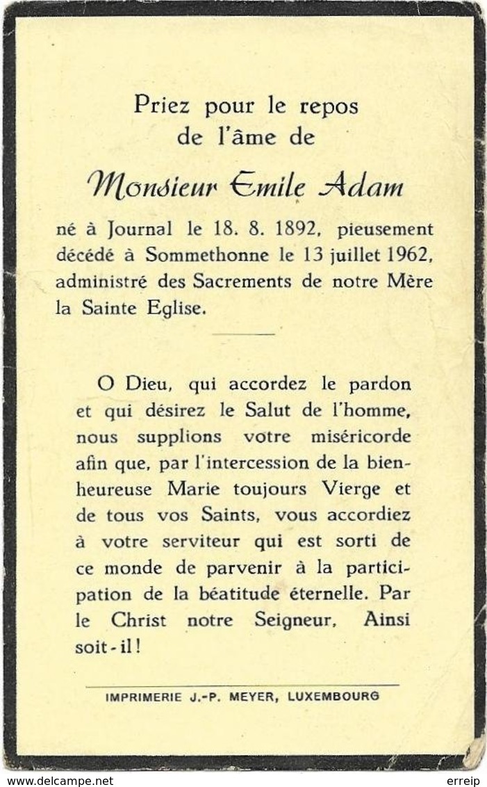 Sommethonne Emile Adam 1932 1962 - Meix-devant-Virton