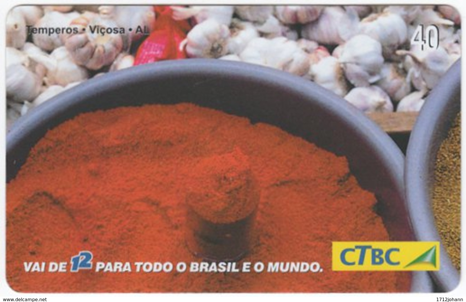 BRASIL K-082 Magnetic CTBC - Food, Traditional Meal - Used - Brésil