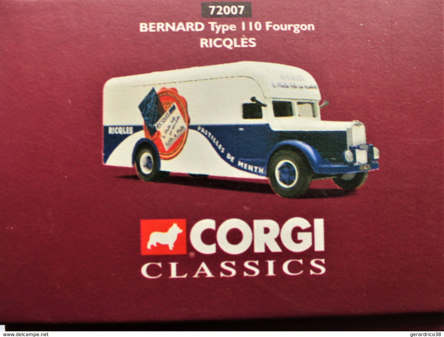 CORGI 1/50 COLLECTION HERITAGE 72007 BERNARD TYPE 110 FOURGON - RICQLES - Camions, Bus Et Construction