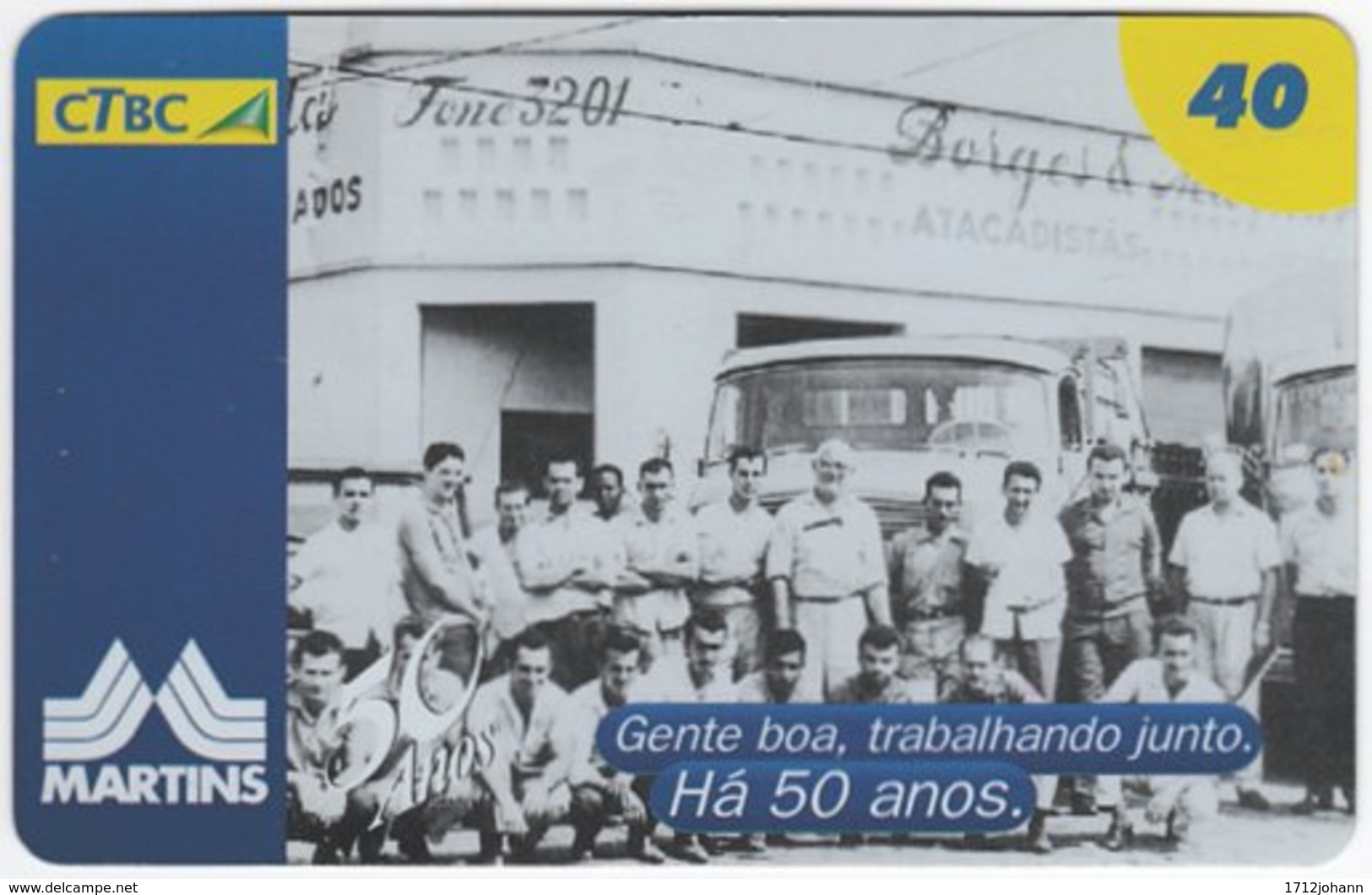 BRASIL K-116 Magnetic CTBC - Historic Photo - Used - Brésil