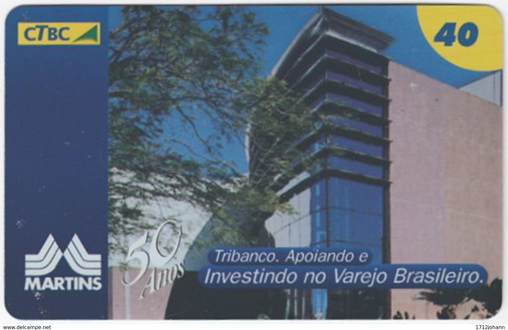 BRASIL K-117 Magnetic CTBC - Architecture, Building - Used - Brésil