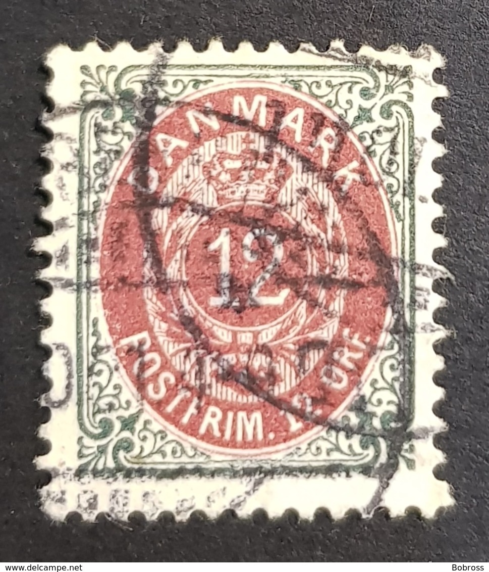 1875 Royal Emblem, 12 Øre, Danmark, Denmark, Danemark, *, ** Or Used - Usati