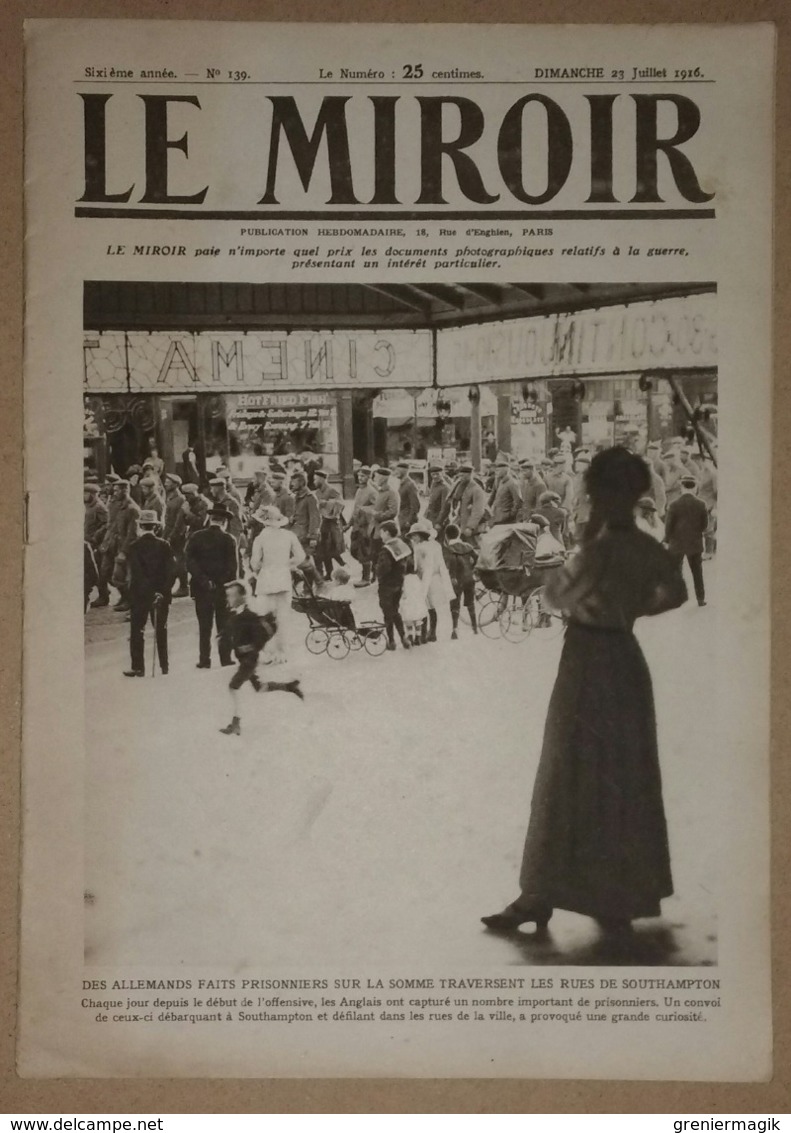 Le Miroir Du 23/07/1916 Tirailleurs Près De Cappy - Péronne - Bois De Vaux-Chapitre - Tavannes - Camp De Soltau - Andere & Zonder Classificatie