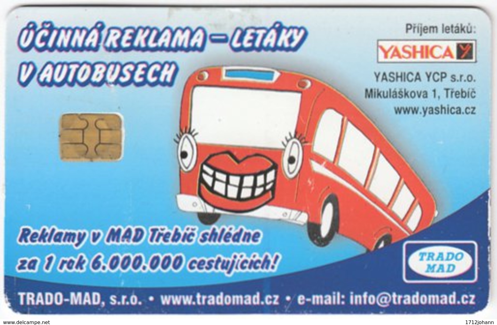 CZECH REP. D-421 Chip TradoMad - Cartoon, Traffic, Bus - Used - Tschechische Rep.