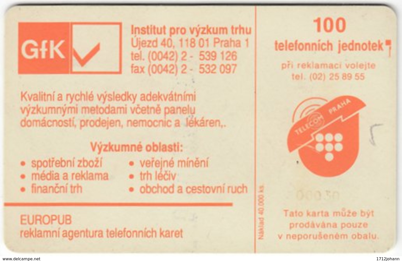 CZECH REP. D-437 Chip TelecomPraha - Used - Tschechische Rep.