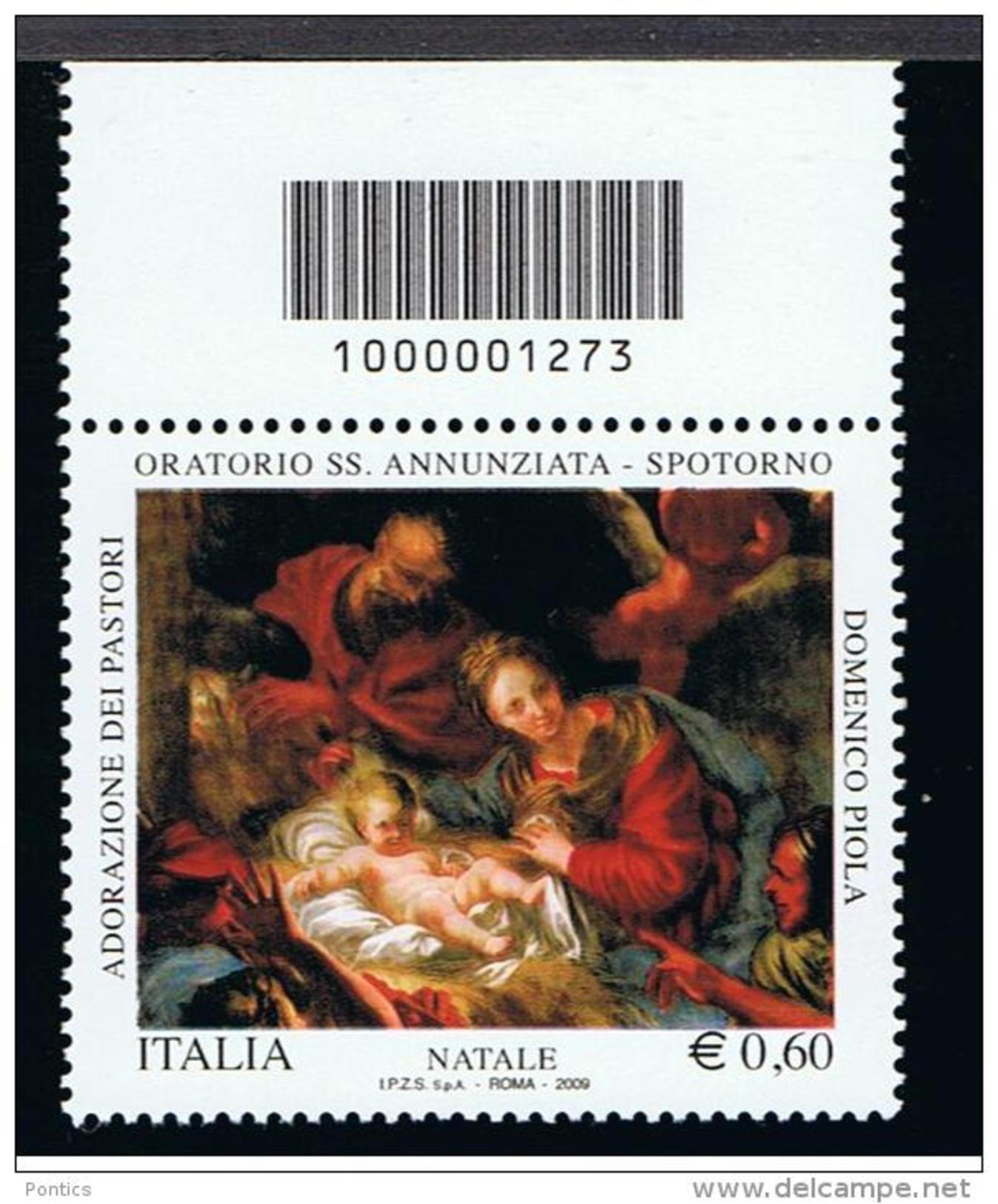 2009 - ITALY - ITALIA - ITALIE - BCB1273 - STAMP WITH BARCODE - CODICE A BARRE - TIMBRE AVEC LABS  ** - Code-barres