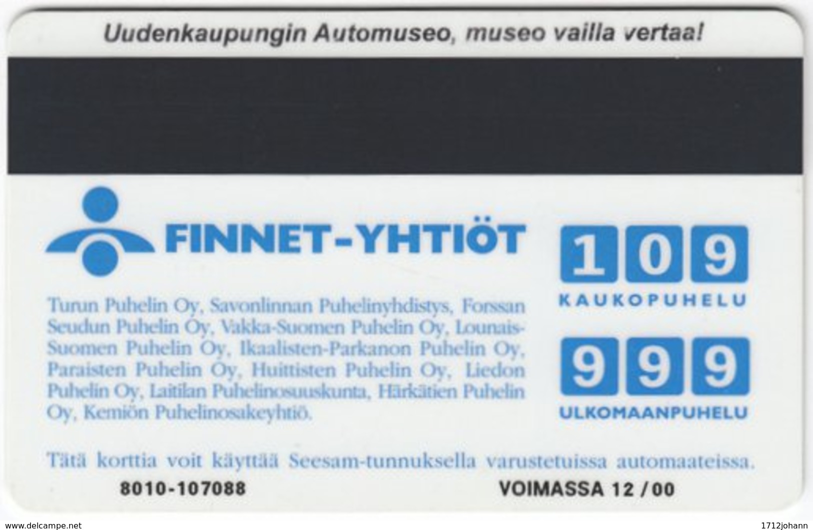 FINLAND A-669 Magnetic Finnet - Traffic, Historic Motorbike - Used - Finnland