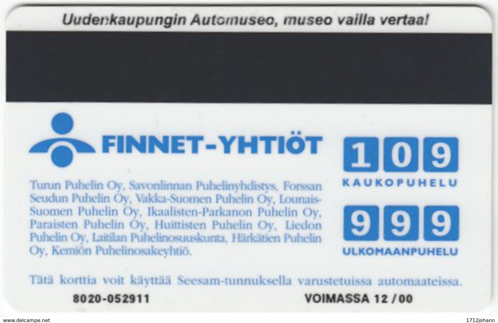 FINLAND A-677 Magnetic Finnet - Traffic, Historic Motorbike - Used - Finnland