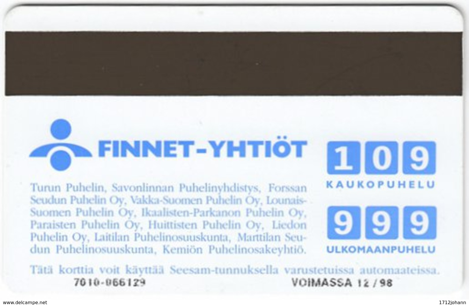 FINLAND A-713 Magnetic Finnet - Used - Finnland