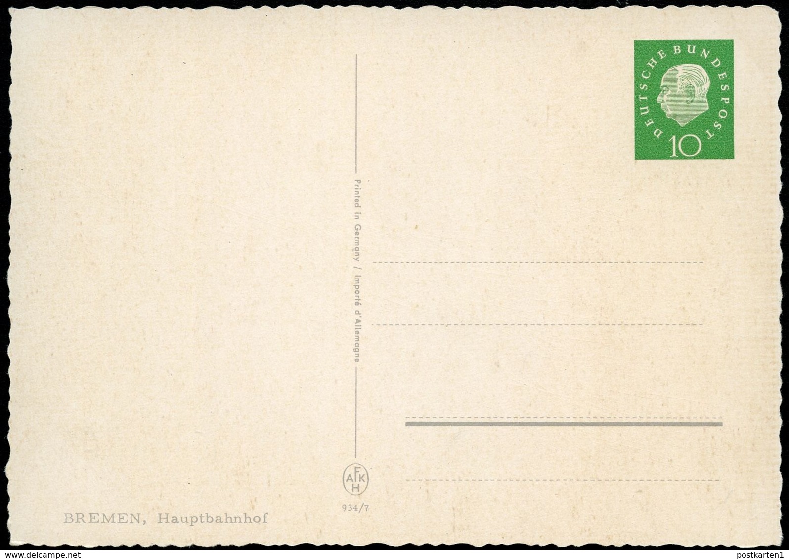 Bund PP18 B2/001  10 ANSICHTEN BREMEN 1959  NGK 160,00 € - Cartes Postales Privées - Neuves