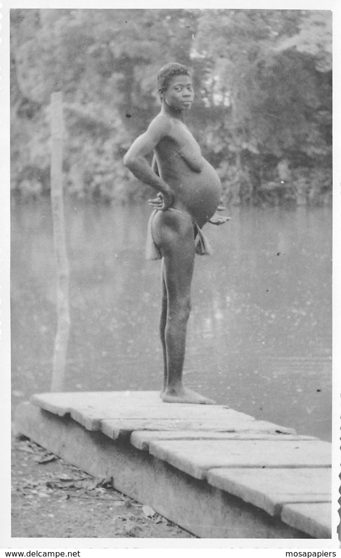 Photo-Card - A African Girl Nacked + Pregnant - Africa