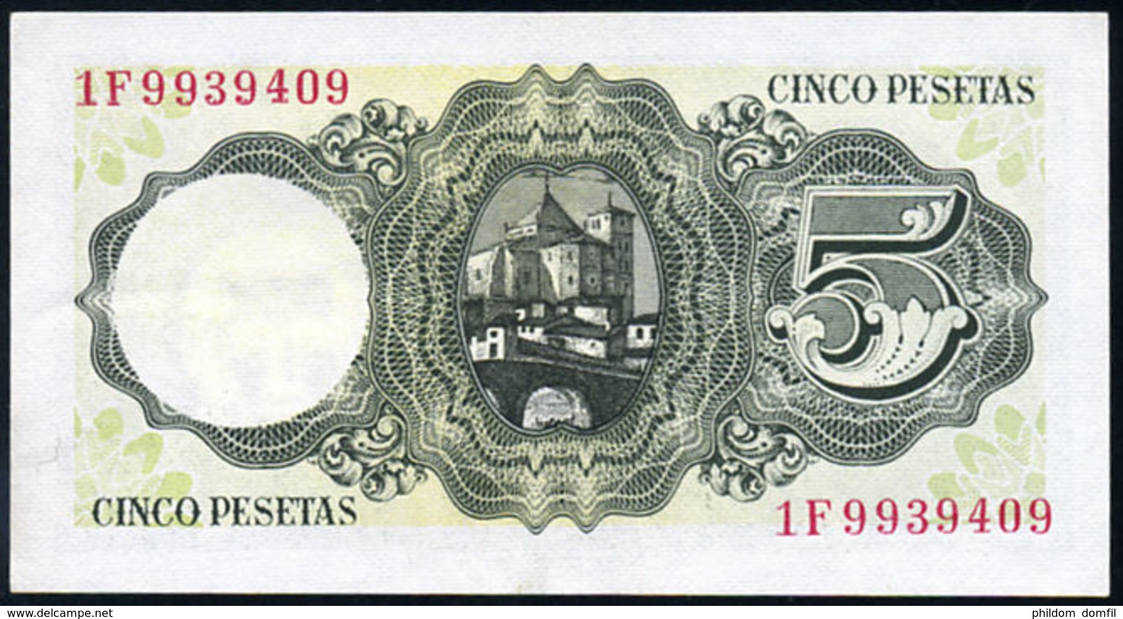 Ref. 228-735 - BIN SPAIN . 1951. 5 Pesetas 16th August 1951 - JAIME BALMES. 5 Pesetas 16 De Agosto 1951 - JAIME BALMES - 5 Pesetas