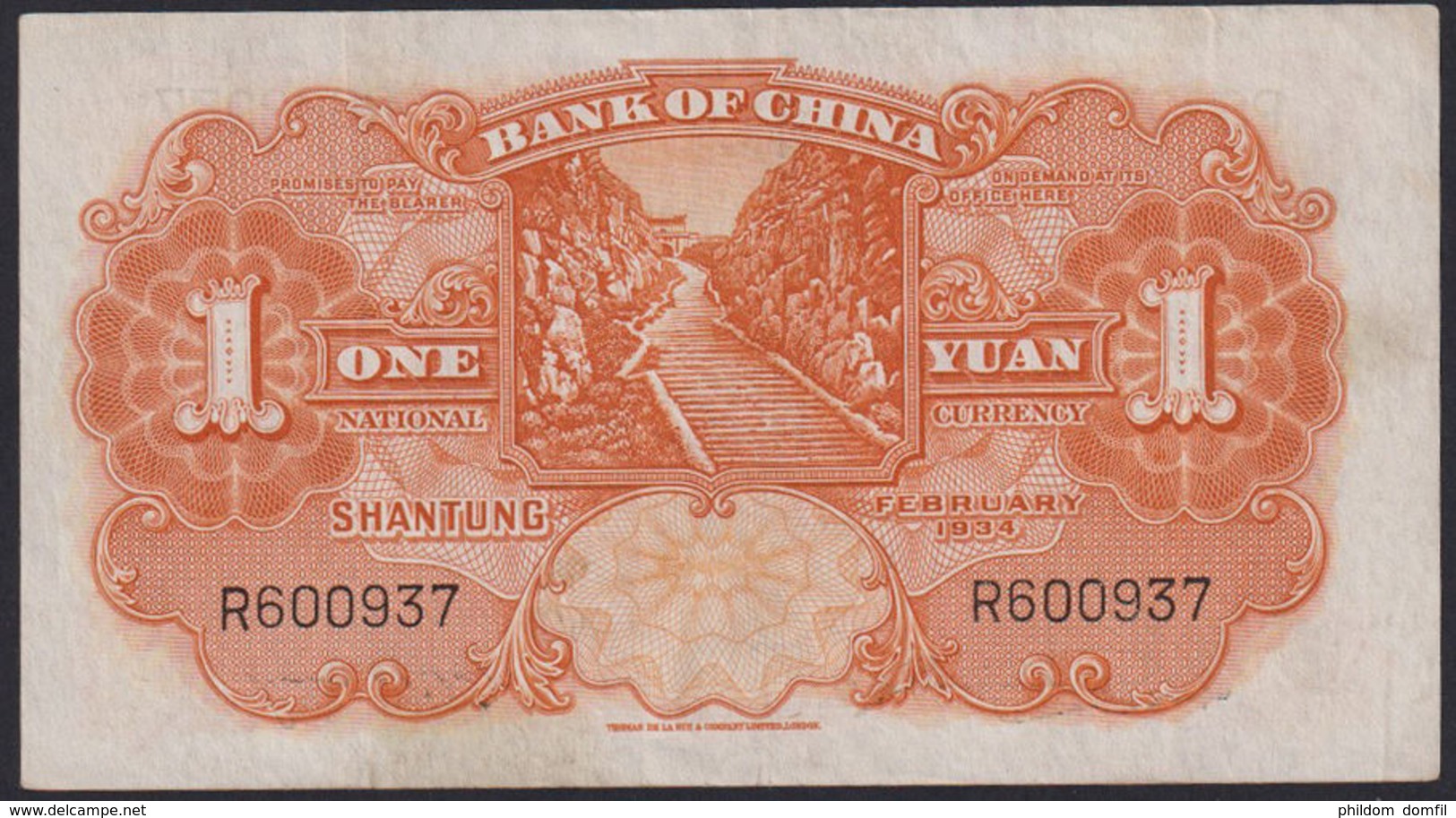 Ref. 850-1272 - BIN CHINA . 1934. 	CHINA 1934 1 YUAN	. CHINA 1934 1 YUAN - China