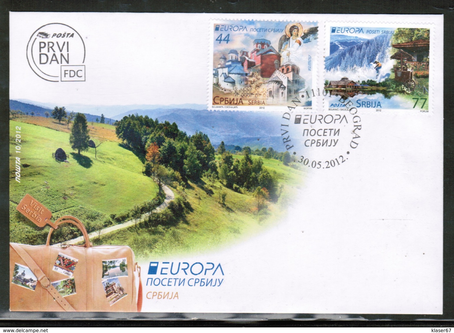 CEPT 2012 RS MI 464-65 SERBIA FDC - 2012