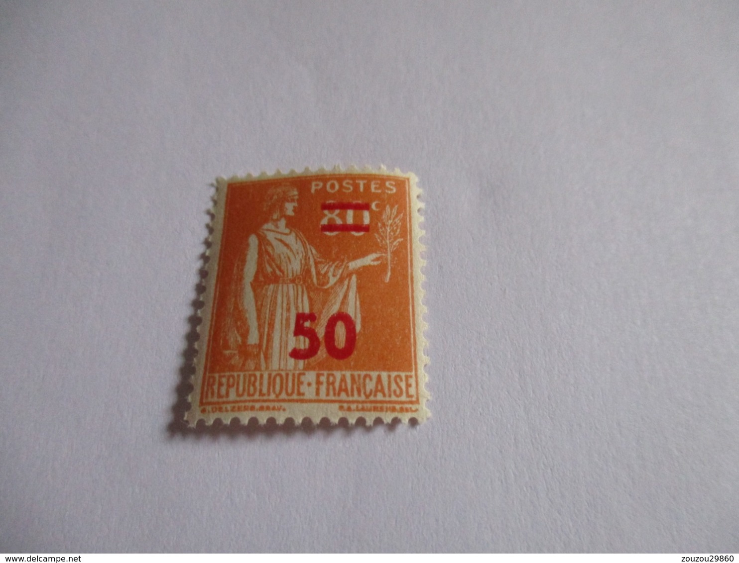 Timbre Type Paix 50c Sur 80c Orange 1941.Y & T N°481.Neuf. - Neufs