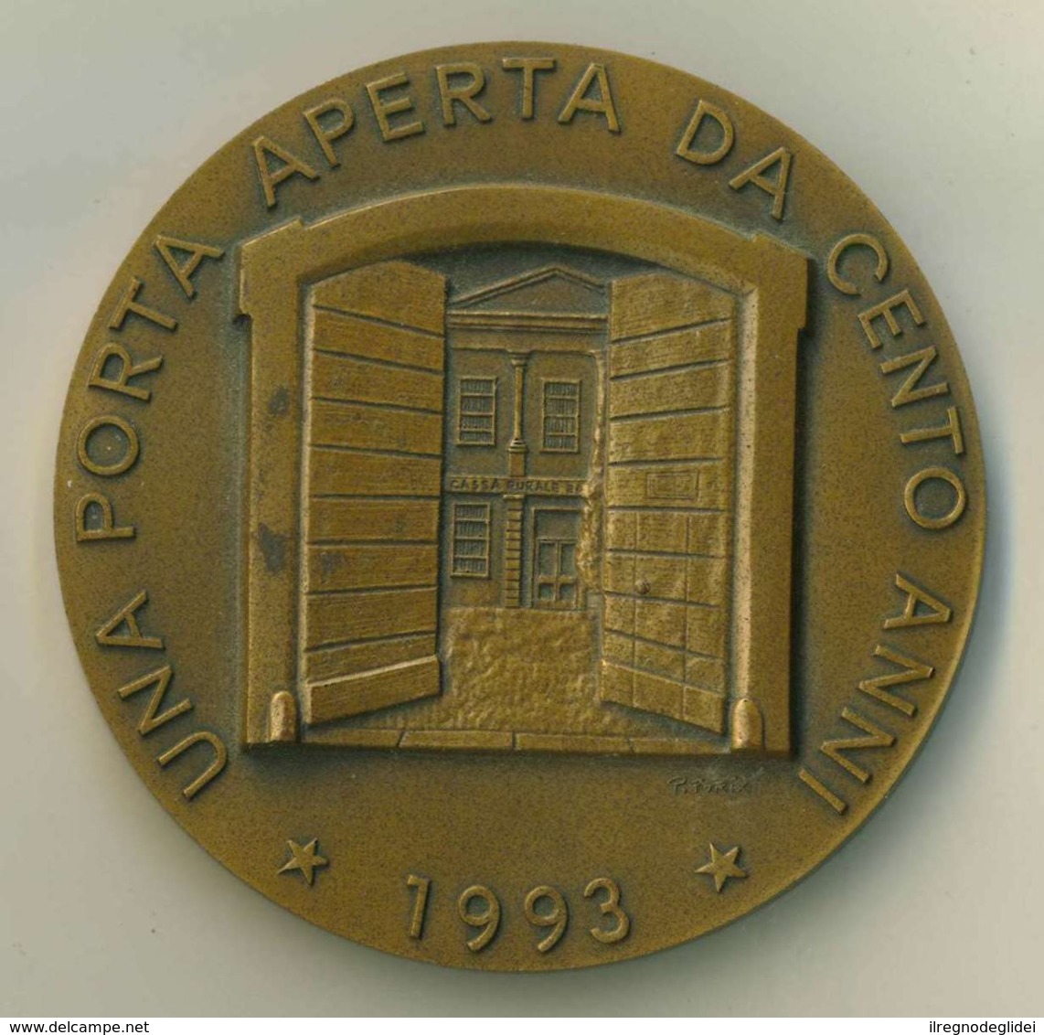 Medaglia Bronzo -1993 -  CASSA RURALE ED ARTIGIANA DI TREVIGLIO - Diametro 70 Mm - Peso 175 G - Other & Unclassified