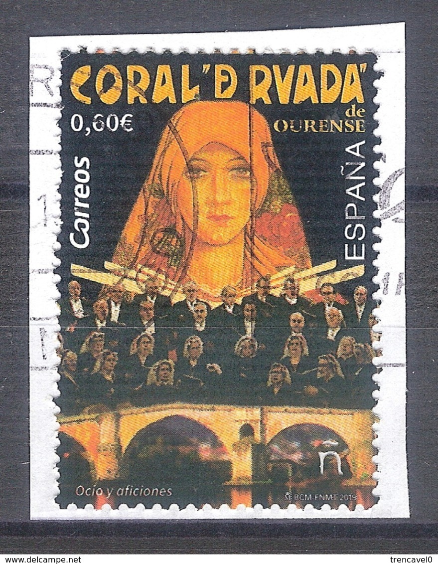 España 2019 - 1 Sello Usado Con Fragmento.-Coral De Ruada Ourense - -Espagne Spain Spanien - Usati