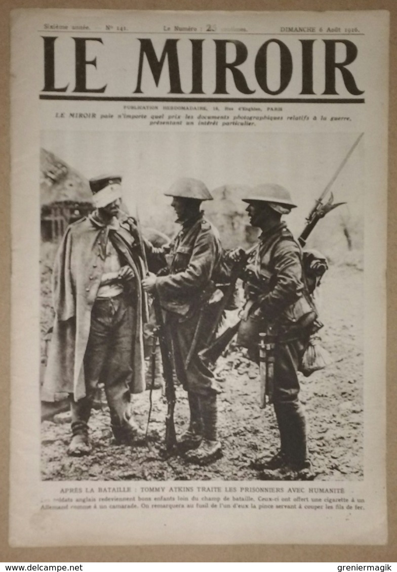 Le Miroir Du 6/08/1916 Herbecourt - La Capture Du Sous-marin Allemand "U-C-5" - Moulin De Fargny - Erzindjan - - Andere & Zonder Classificatie