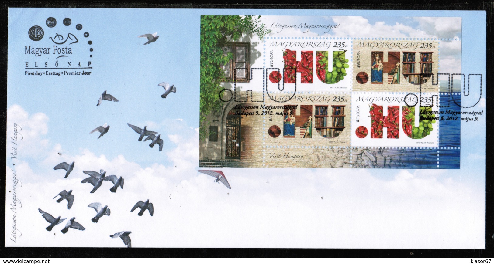 CEPT 2012 HU MI BL 347 HUNGARY FDC - 2012