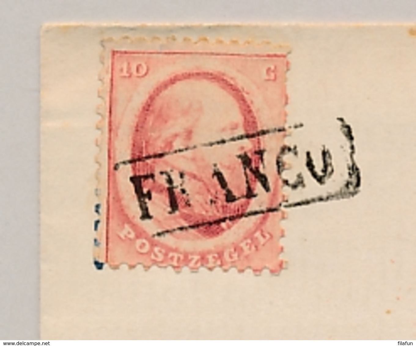 Nederland - 1868 - 10 Cent Willem III, 2e Emissie - Enkelfrankering Op Omslag Van 2LT Almelo Naar Amsterdam - Brieven En Documenten