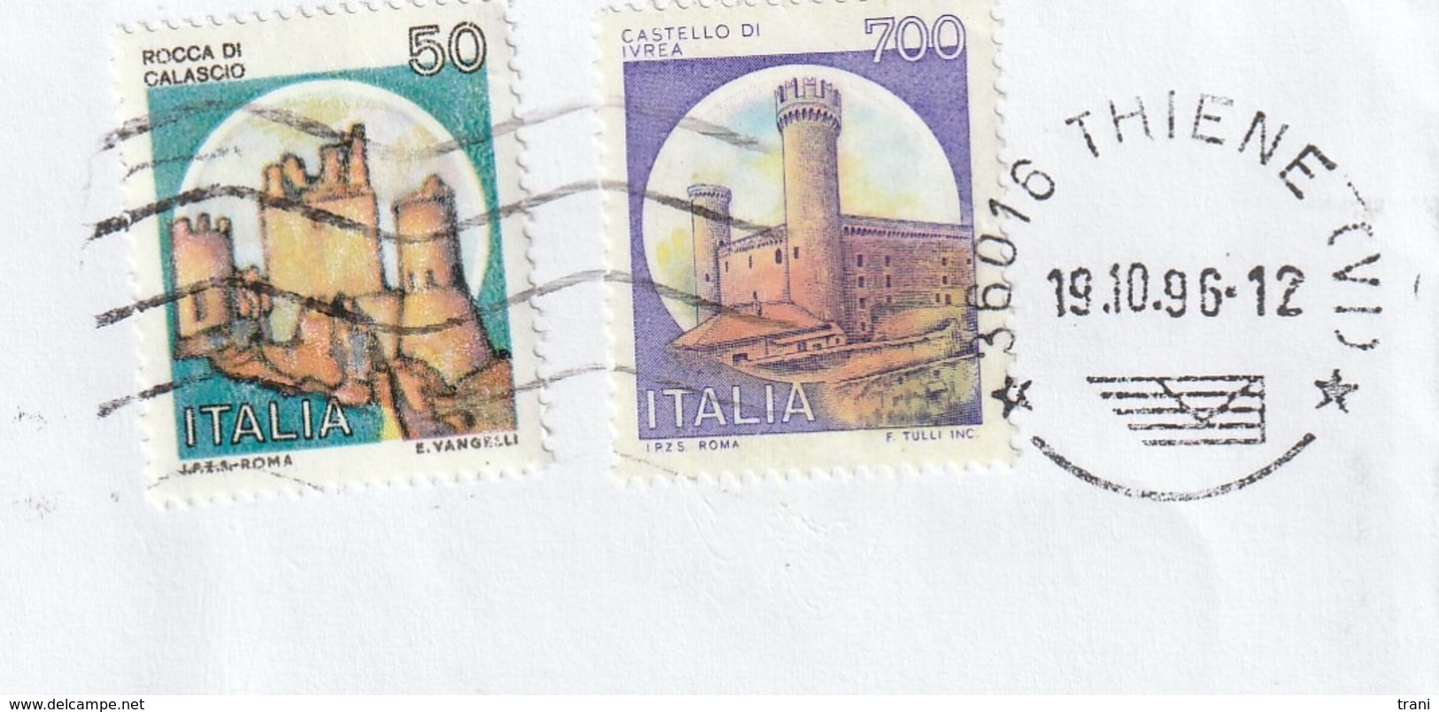 THIENE - TIMBRO DELL'UFFICIO POSTALE - Anno 1996 - Posta