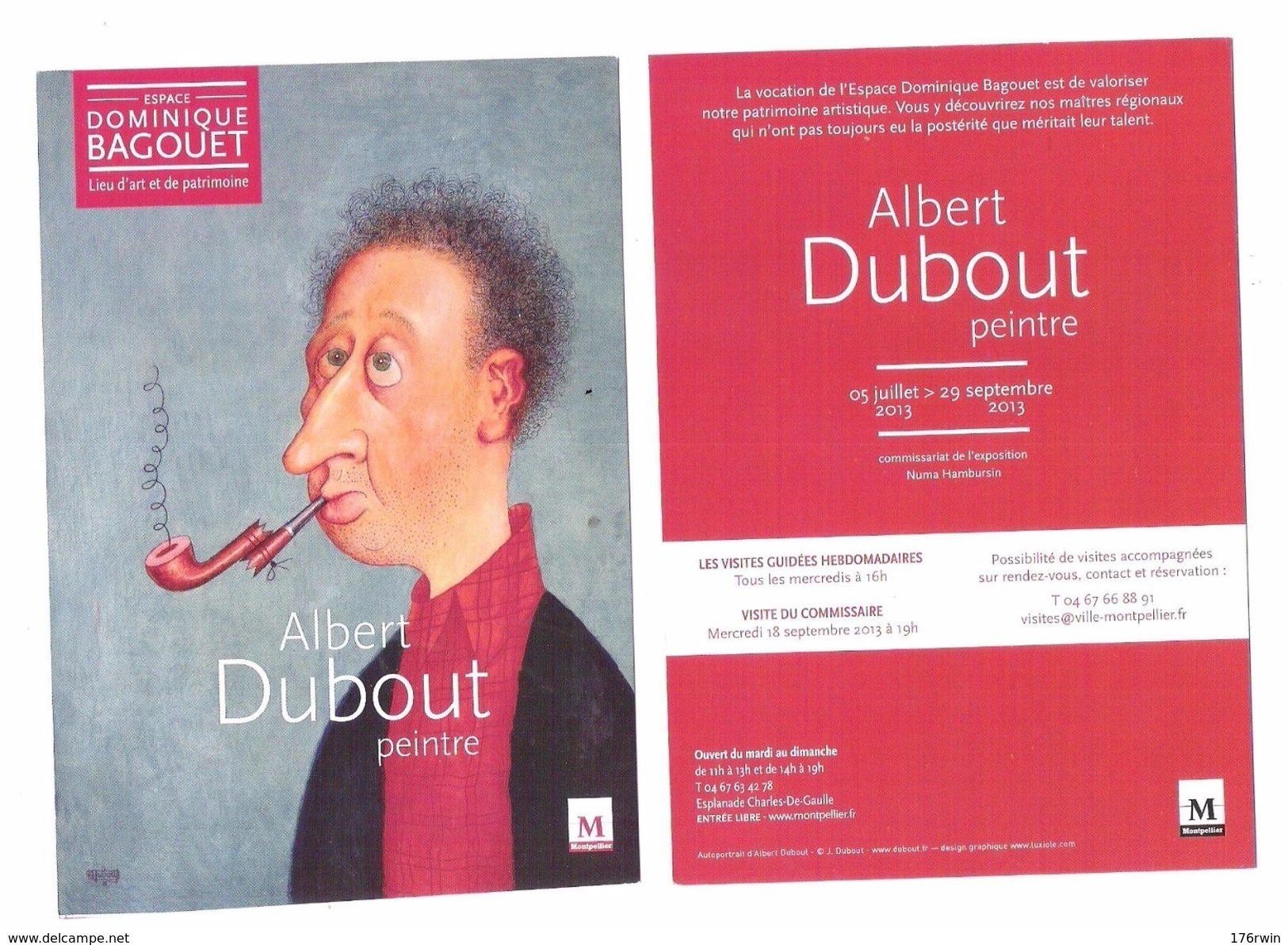 Carte 15x10   DUBOUT   Expo Albert Dubout Peintre Montpellier 2013 - Dubout