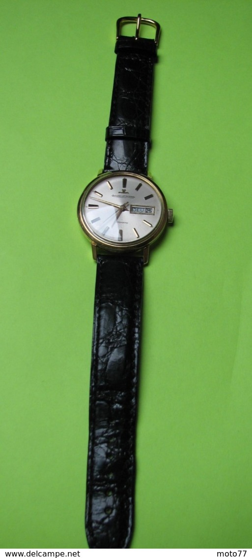 Montre Homme - 1960 - JAEGER LECOULTRE Jour Et Date Automatique OR 18K - Bracelet JL - Boite JL - Relojes De Lujo