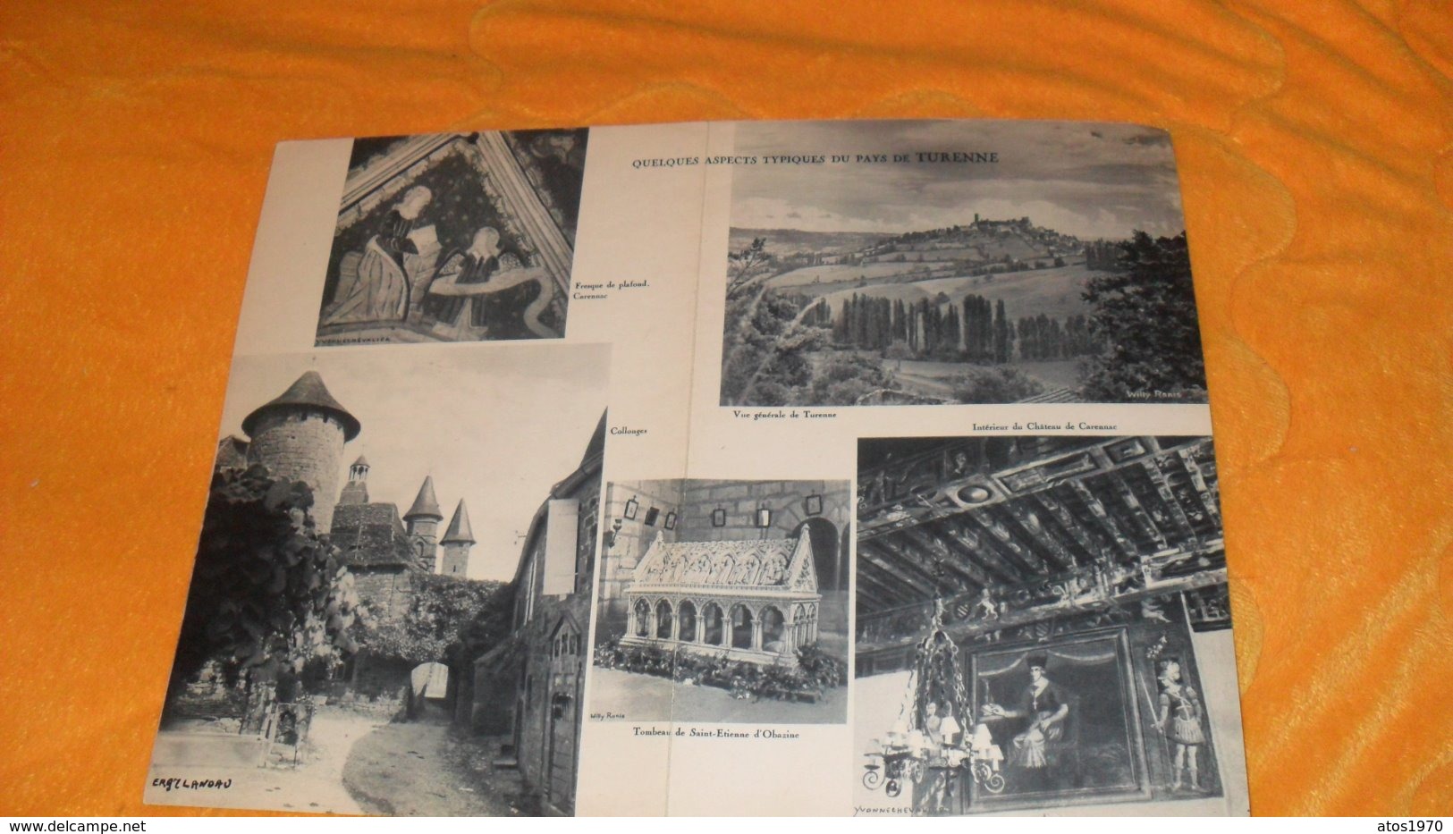 QUELQUES ASPECTS TYPIQUES DU PAYS DE TURENNE..CARTE EDITE PAR LES LABORATOIRES MARINIER...COLLONGES, DATE ?.. - Pubblicitari