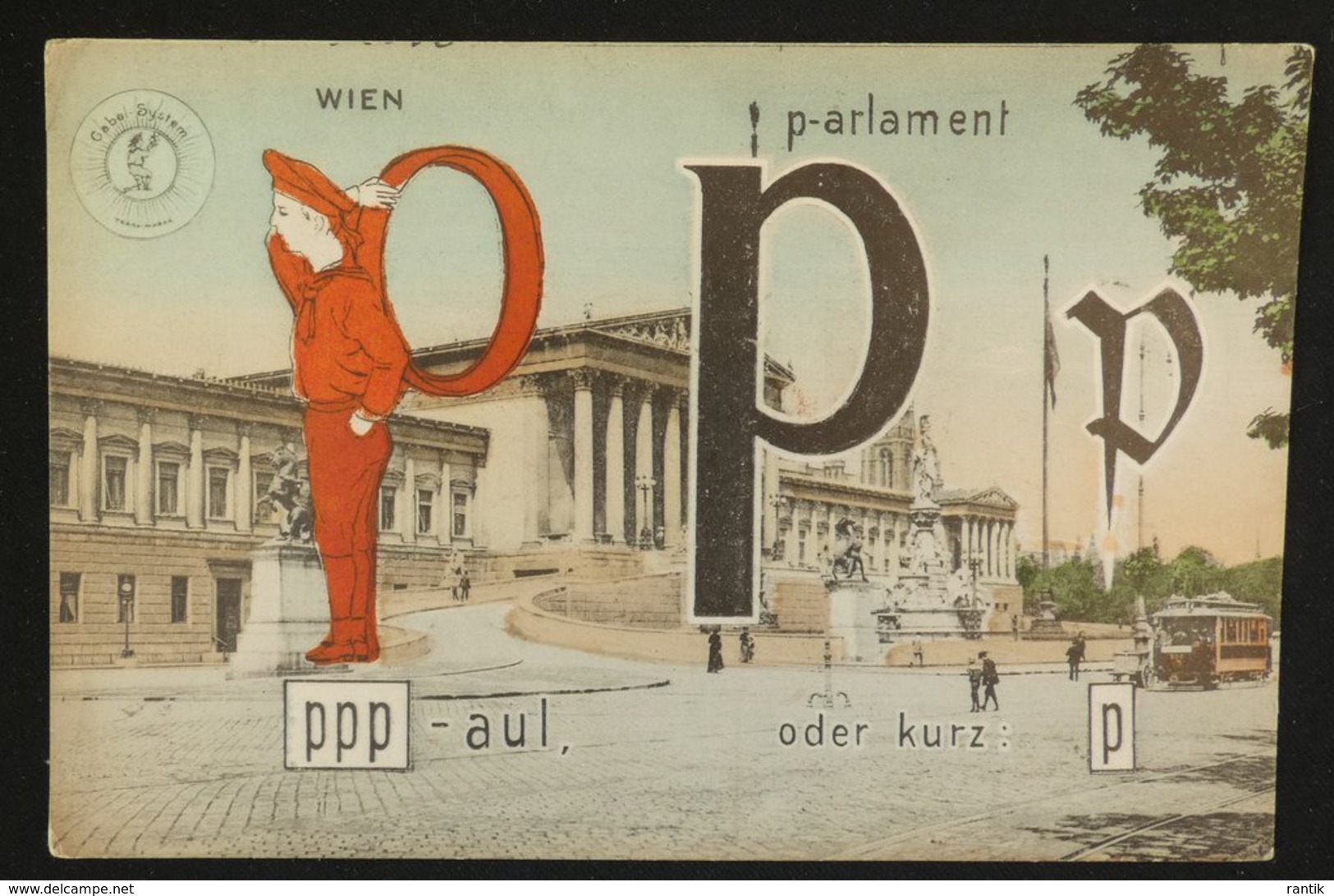 Wien - Postkarte Für Analphabet - KINDERFIGUR SILHOUETT - P - Wien Mitte