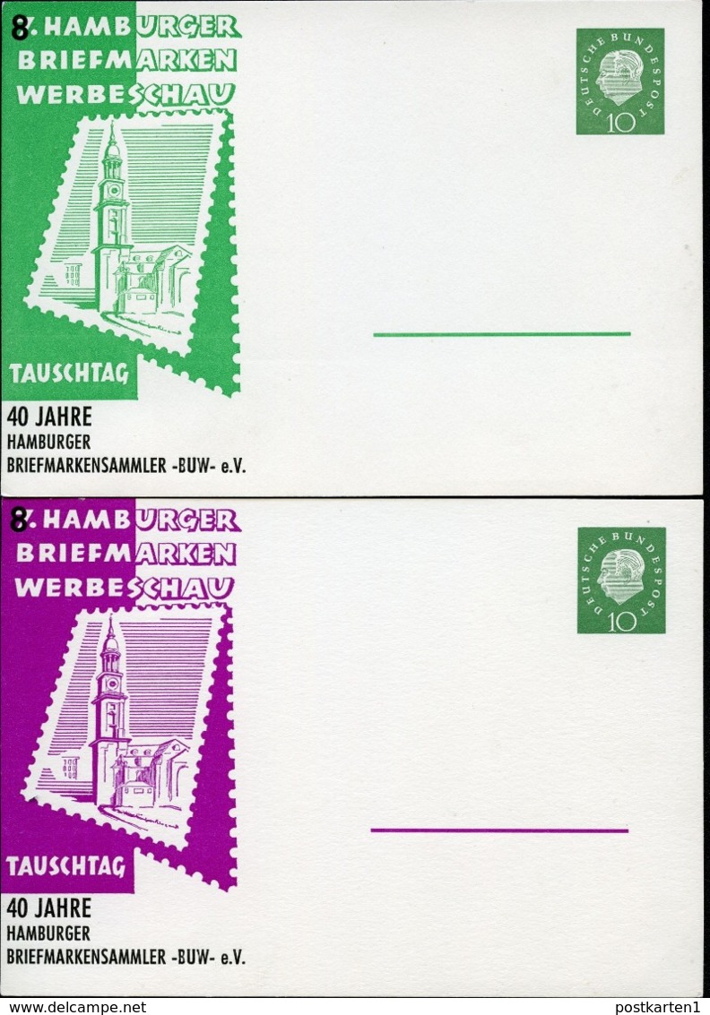 Bund PP18 B2/003 MICHAELISKIRCHE HAMBURG 1960 NGK 16,00 € - Private Postcards - Mint