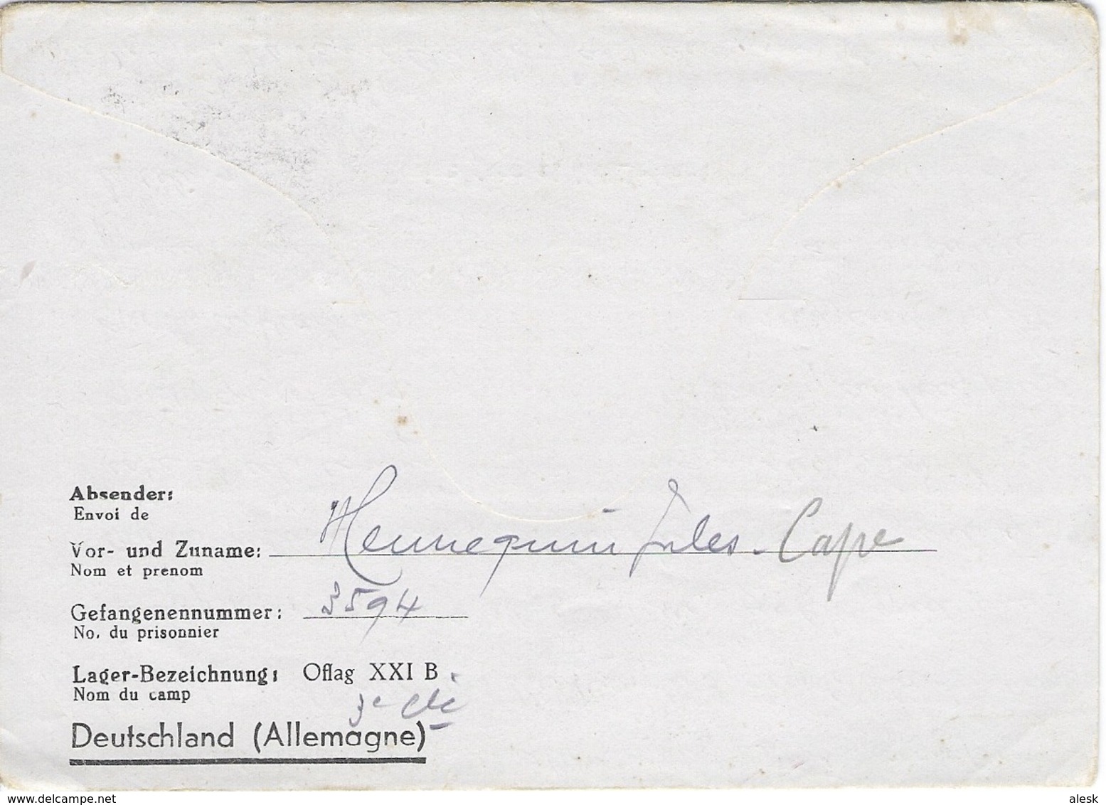 OFLAG XXI B 2 GEPRÜFT 28 Avril 1941 - Enveloppe De Schoken (Skoki En Pologne) - Oorlog 1939-45