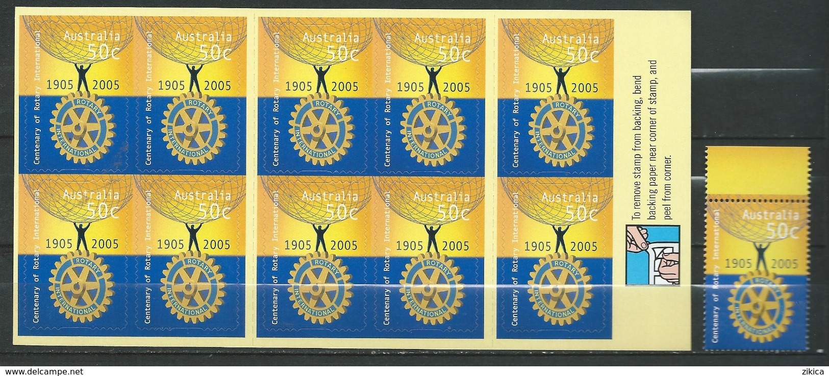 Australia 2005 The 100th Anniversary Of The Rotary International.stamp & Booklet ( Self Adhesive Stamp ).MINT.MNH - Ongebruikt