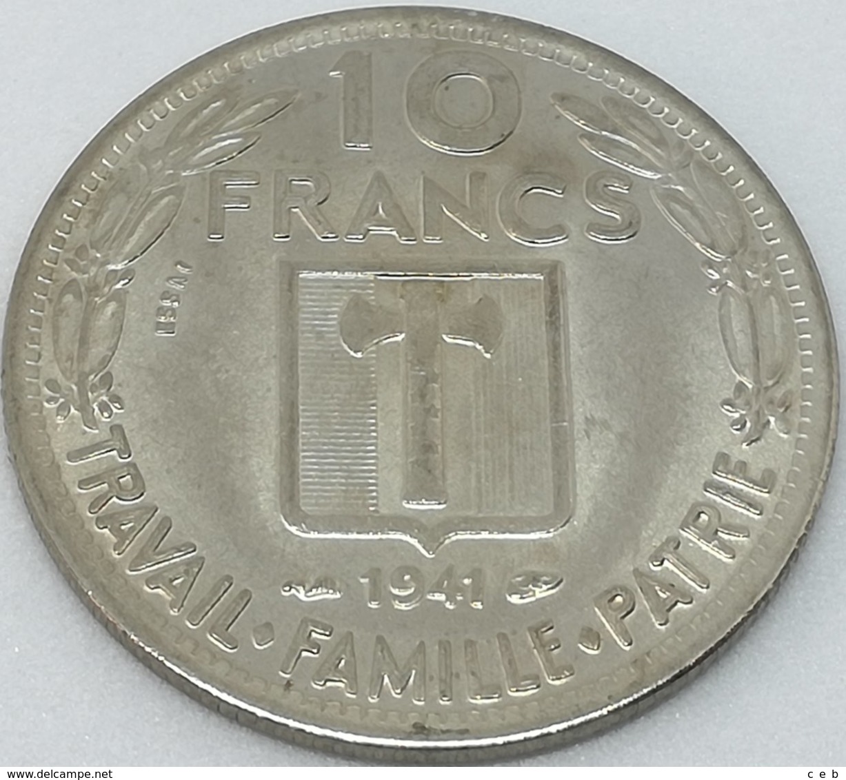 RÉPLICA PRUEBA. Moneda 10 Francos. 1941. Mariscal Petain. Estado Francés, Francia, Vichy. II Guerra Mundial. ESSAI - Altri & Non Classificati