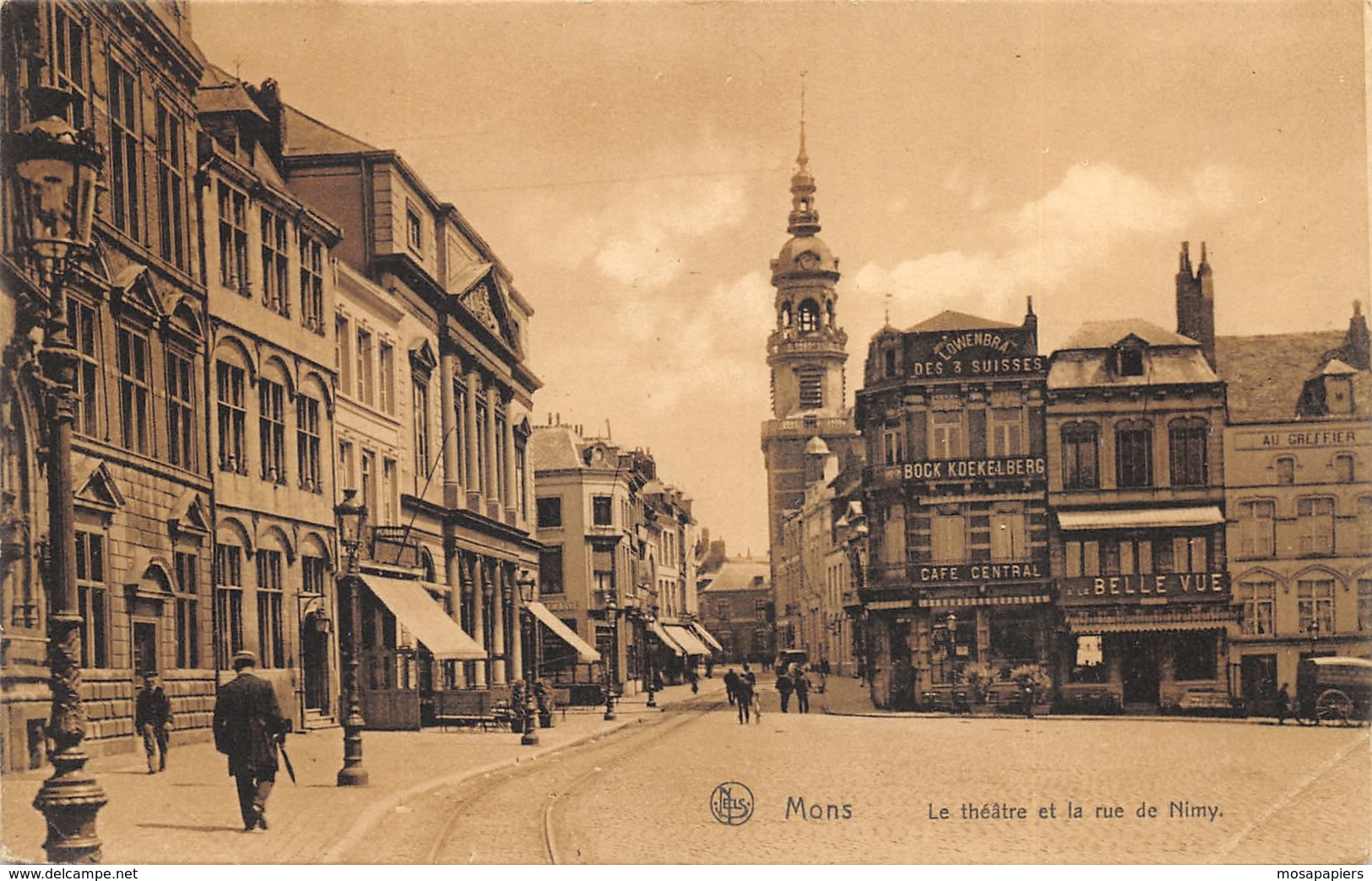 Mons - Le Théâtre Et La Rue De Nimy - Mons