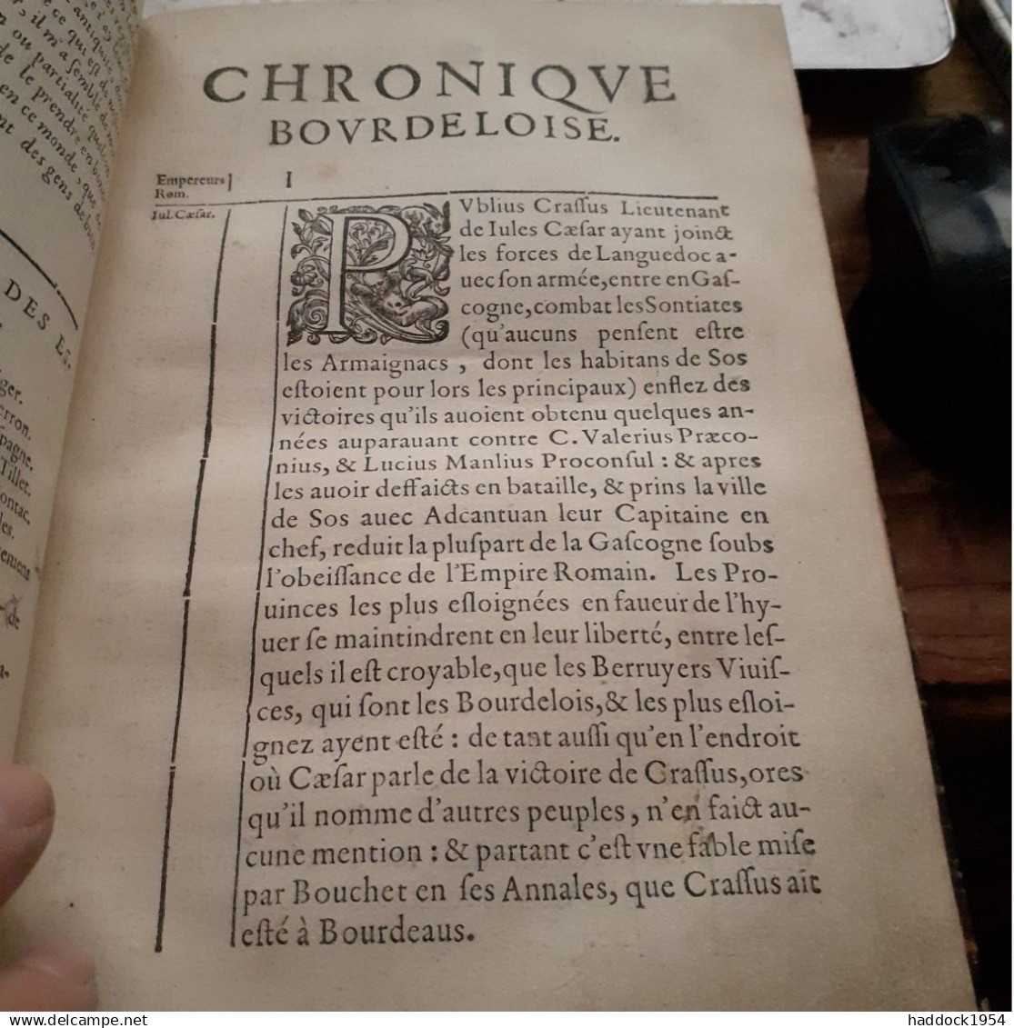 Chronique Bourdeloise GABRIEL DE LURBE Simon Millanges 1619 - Tot De 18de Eeuw