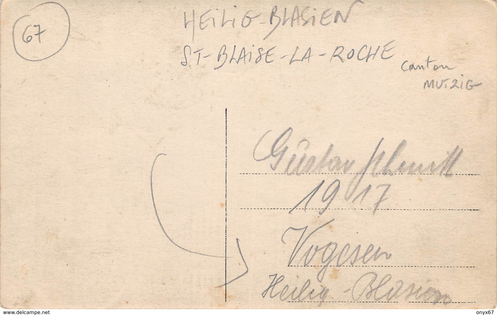 Carte Postale Photo Militaire Allemand HEILIGBLASIEN-ST-BLAISE-LA-ROCHE  (Bas-Rhin)  Soldat-Guerre 1917-Krieg - Altri & Non Classificati