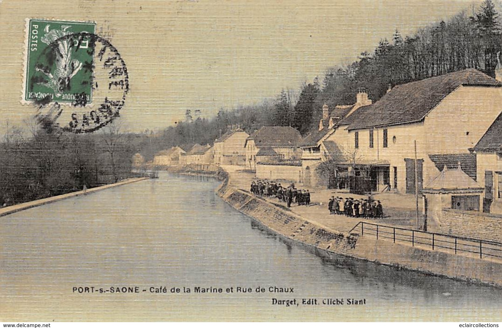 Port Sur Saône       70        Café De La Marine Et Rue De Chaux        (voir Scan) - Otros & Sin Clasificación