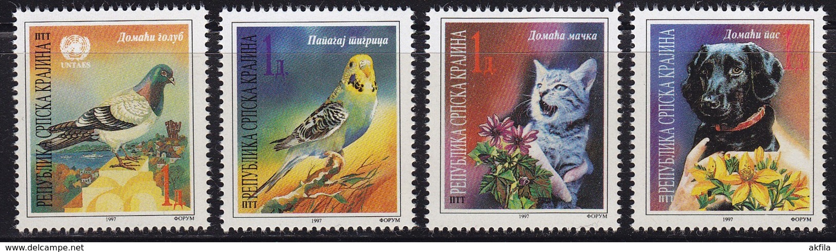 Croatia Republic Of Serbian Krajina 1997 Animals - Pets, MNH (**) Michel 64-67 - Croacia