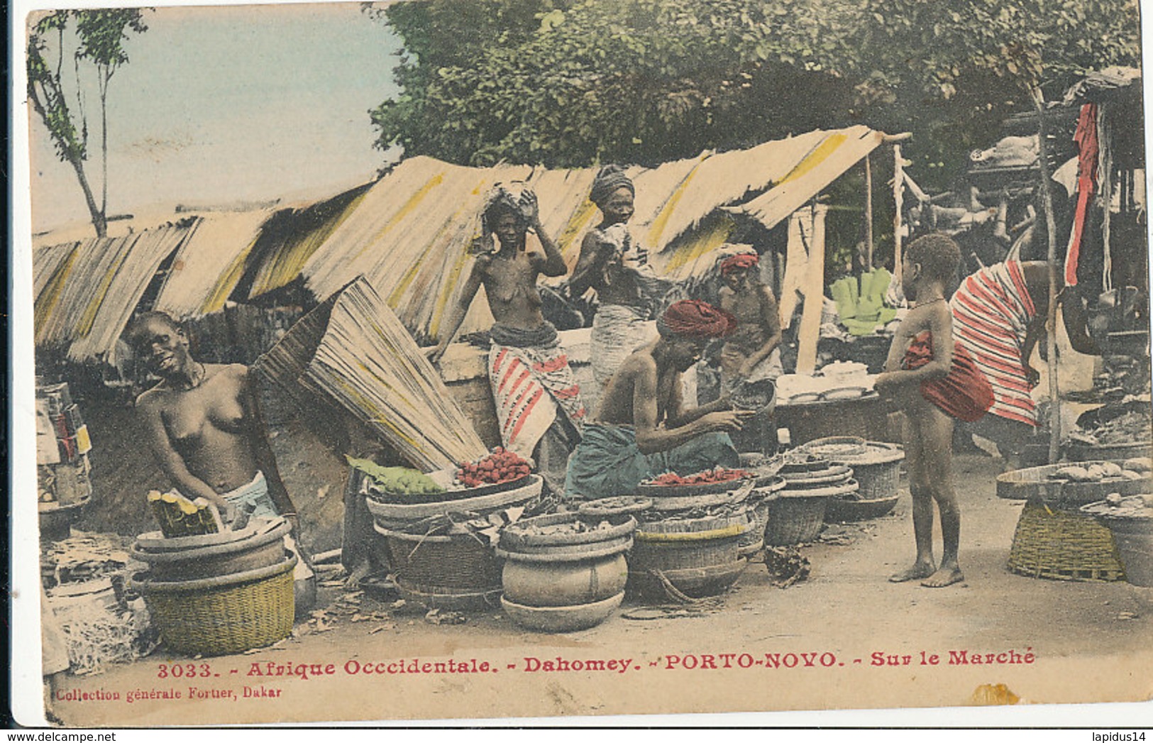 A P 491 -  C P A -  AFRIQUE -  DAHOMEY -  PORTO NOVO- SUR LE MARCHE - Dahomey