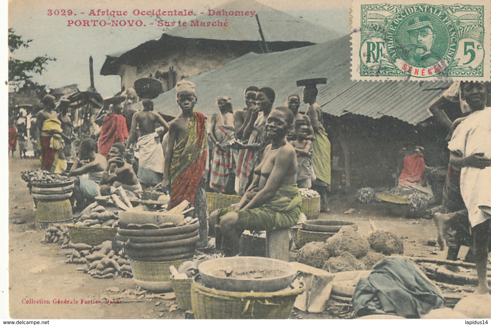 A P 493 -  C P A -  AFRIQUE -  DAHOMEY -  PORTO NOVO- SUR LE MARCHE - Dahomey